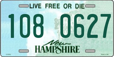 NH license plate 1080627