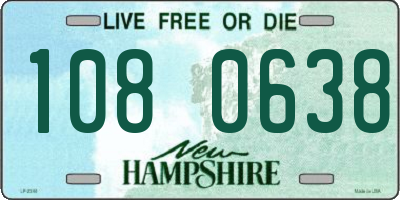 NH license plate 1080638