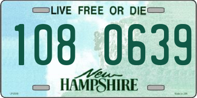 NH license plate 1080639