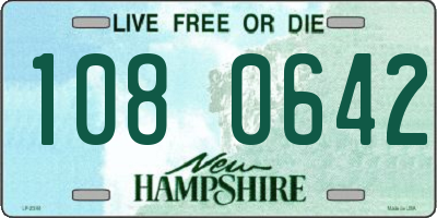 NH license plate 1080642