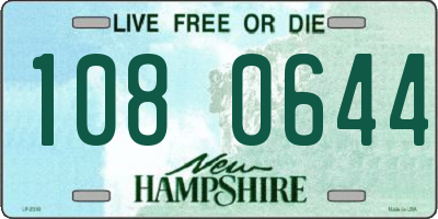 NH license plate 1080644