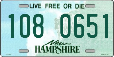 NH license plate 1080651