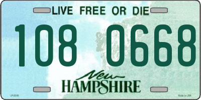 NH license plate 1080668