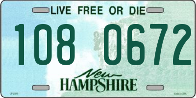 NH license plate 1080672