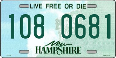 NH license plate 1080681