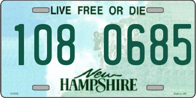 NH license plate 1080685