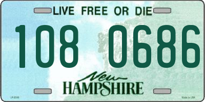 NH license plate 1080686