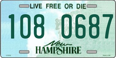 NH license plate 1080687