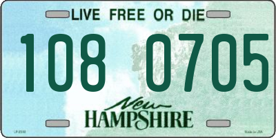 NH license plate 1080705