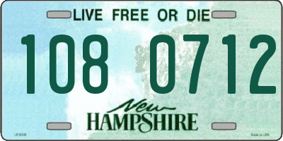 NH license plate 1080712