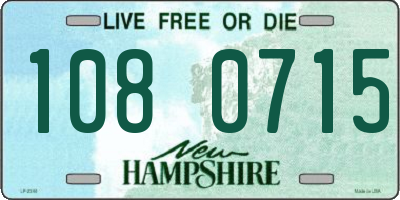 NH license plate 1080715