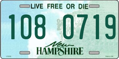 NH license plate 1080719