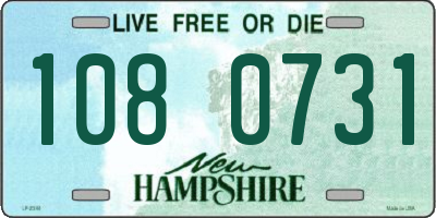 NH license plate 1080731