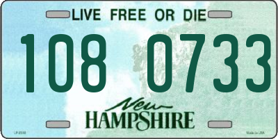 NH license plate 1080733