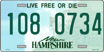 NH license plate 1080734