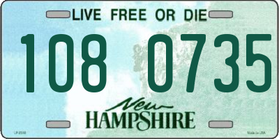 NH license plate 1080735