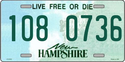 NH license plate 1080736