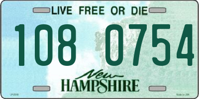 NH license plate 1080754
