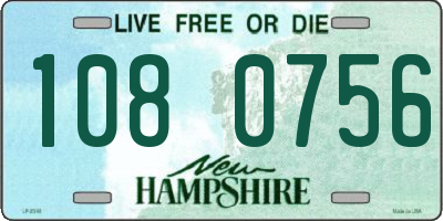 NH license plate 1080756