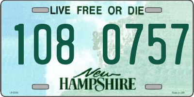 NH license plate 1080757