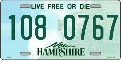 NH license plate 1080767