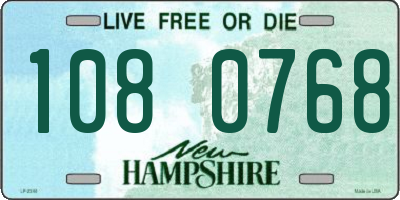 NH license plate 1080768