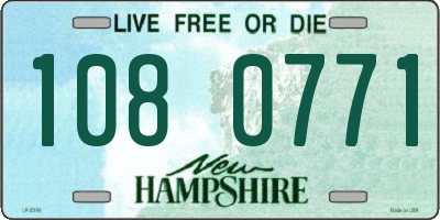 NH license plate 1080771