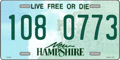 NH license plate 1080773