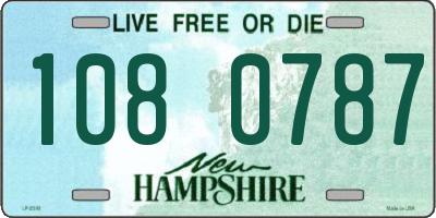 NH license plate 1080787