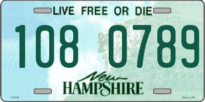 NH license plate 1080789