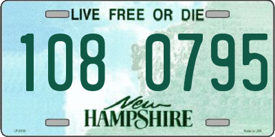 NH license plate 1080795