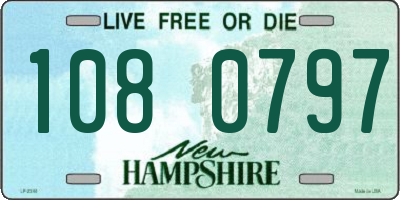 NH license plate 1080797