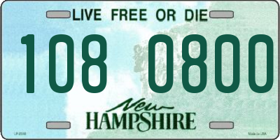 NH license plate 1080800