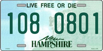 NH license plate 1080801