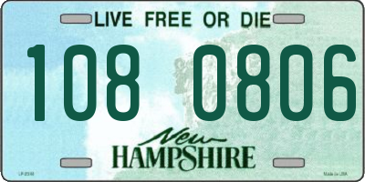NH license plate 1080806