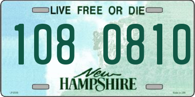NH license plate 1080810