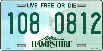 NH license plate 1080812