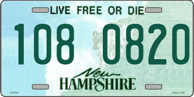 NH license plate 1080820