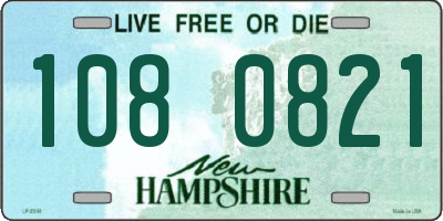 NH license plate 1080821