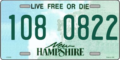NH license plate 1080822