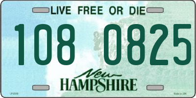 NH license plate 1080825