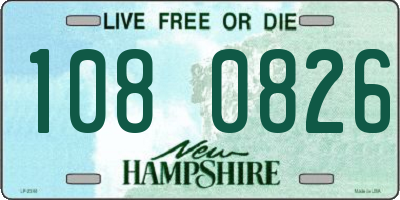 NH license plate 1080826