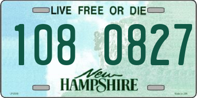 NH license plate 1080827