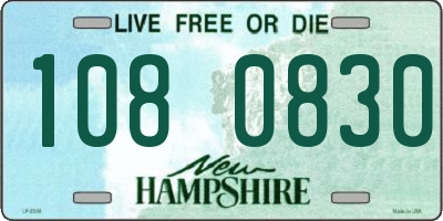 NH license plate 1080830