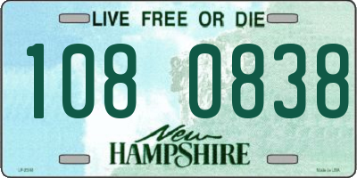 NH license plate 1080838
