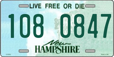 NH license plate 1080847
