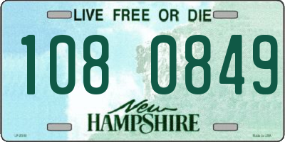 NH license plate 1080849