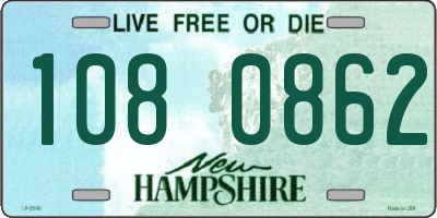 NH license plate 1080862