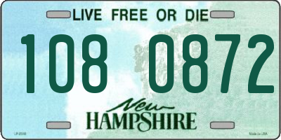 NH license plate 1080872