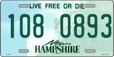 NH license plate 1080893